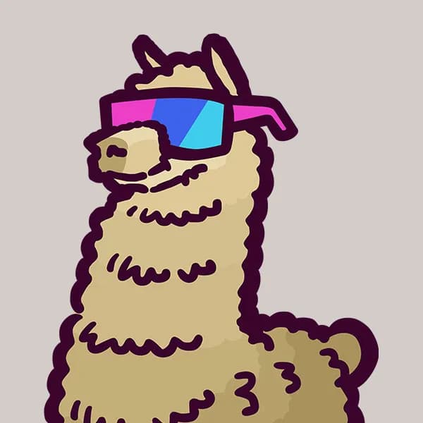 Chill Alpaca A super chill alpaca with some pretty sweet sunglasses stand proudly.